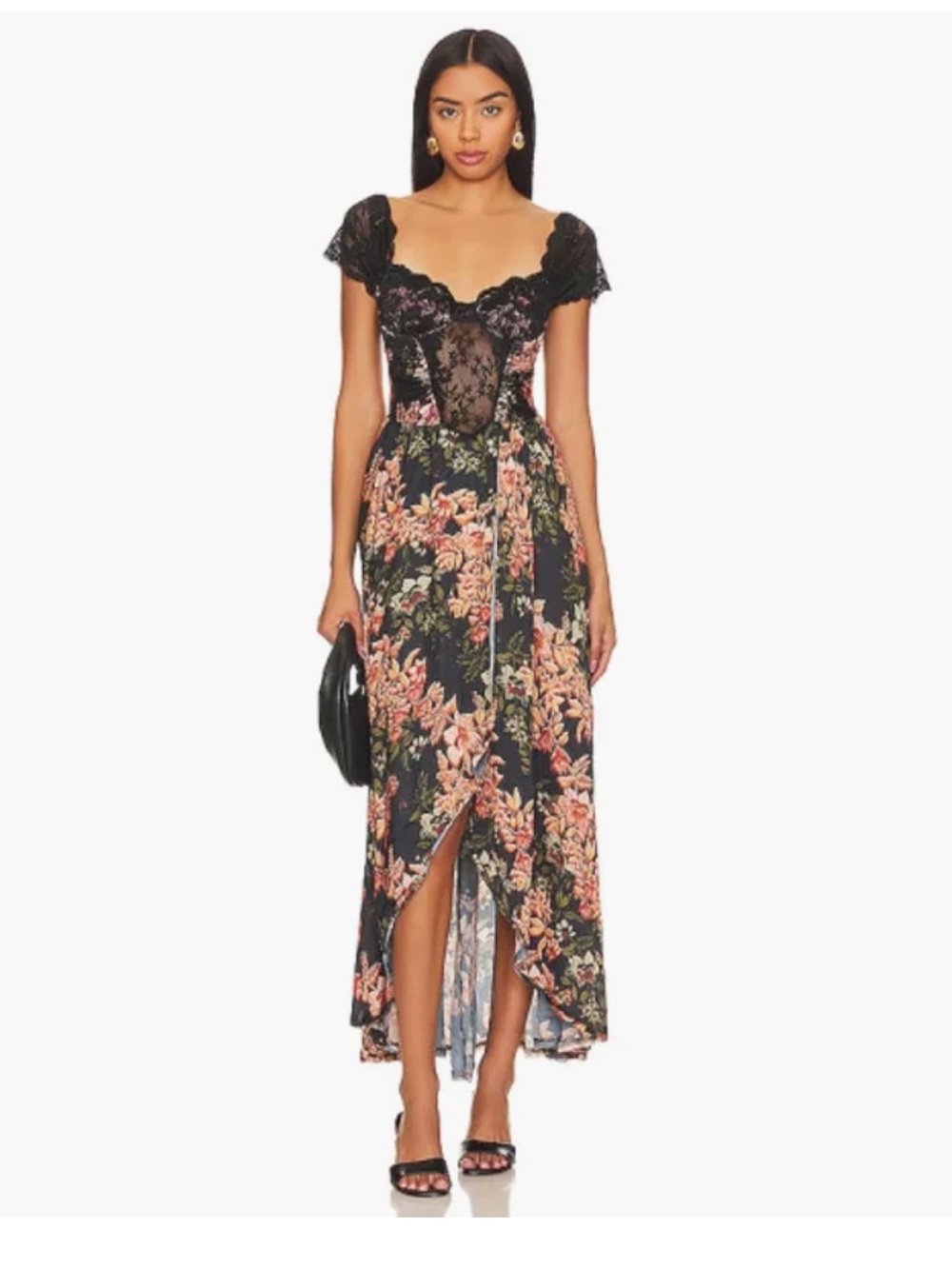 Free People X Revolve Bad For You Maxi Bodysuit in Black